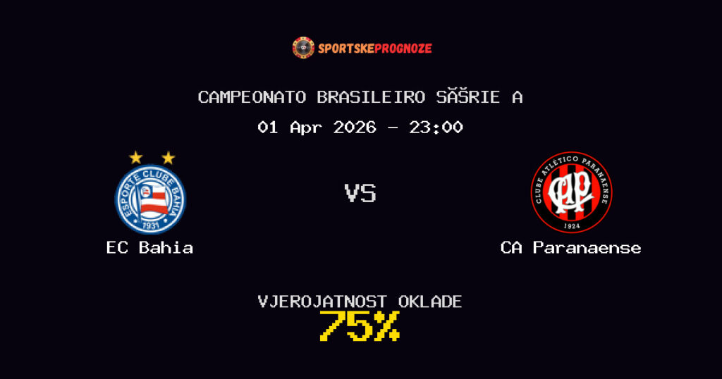 EC Bahia vs CA Paranaense Prognoza Utakmice - Campeonato Brasileiro Série A - Saveti Za Klađenje