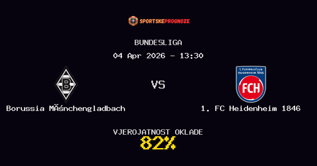 Borussia Mönchengladbach vs 1. FC Heidenheim 1846 Prognoza Utakmice - Bundesliga - Saveti Za Klađenje