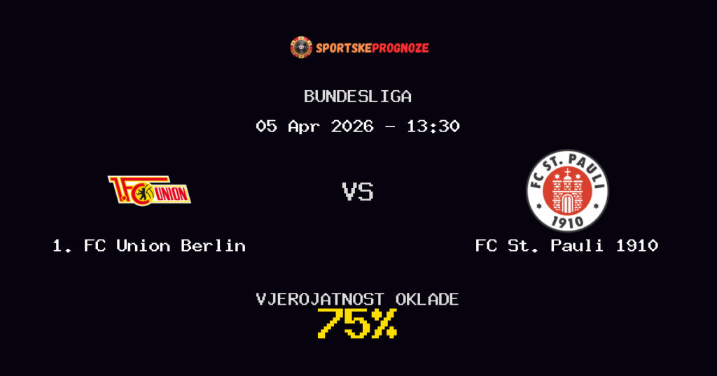 1. FC Union Berlin vs FC St. Pauli 1910 Prognoza Utakmice - Bundesliga - Saveti Za Klađenje