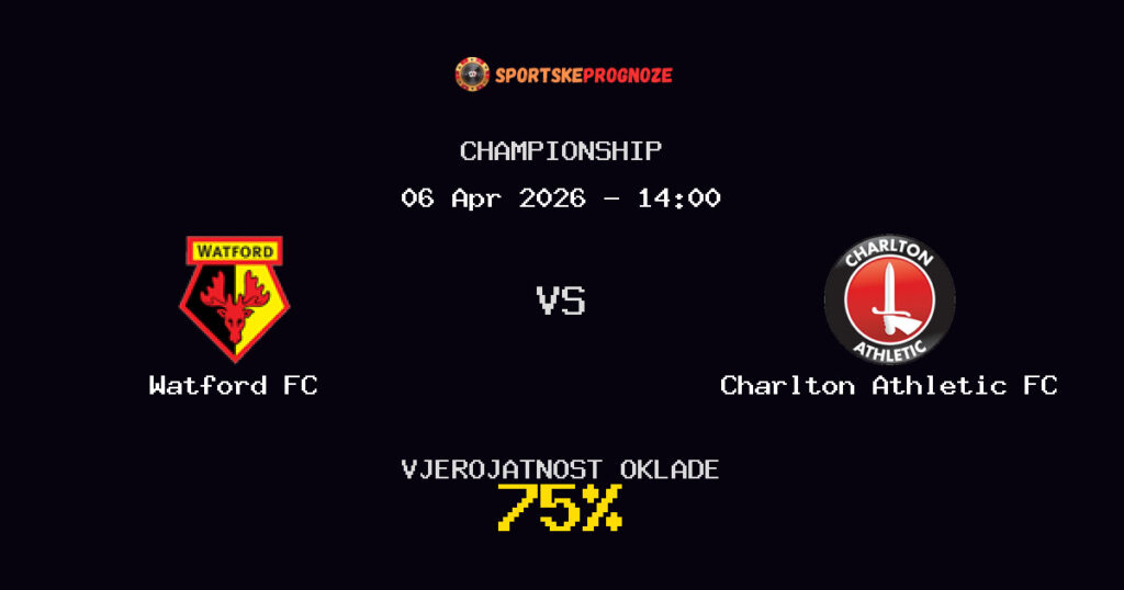 Watford FC vs Charlton Athletic FC Prognoza Utakmice - Championship - Saveti Za Klađenje