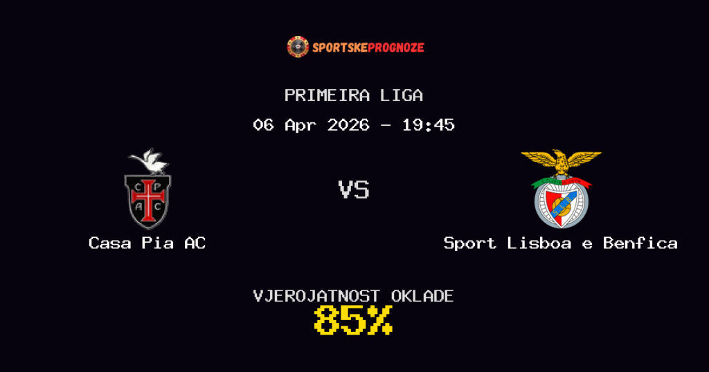 Casa Pia AC vs Sport Lisboa e Benfica Prognoza Utakmice - Primeira Liga - Saveti Za Klađenje