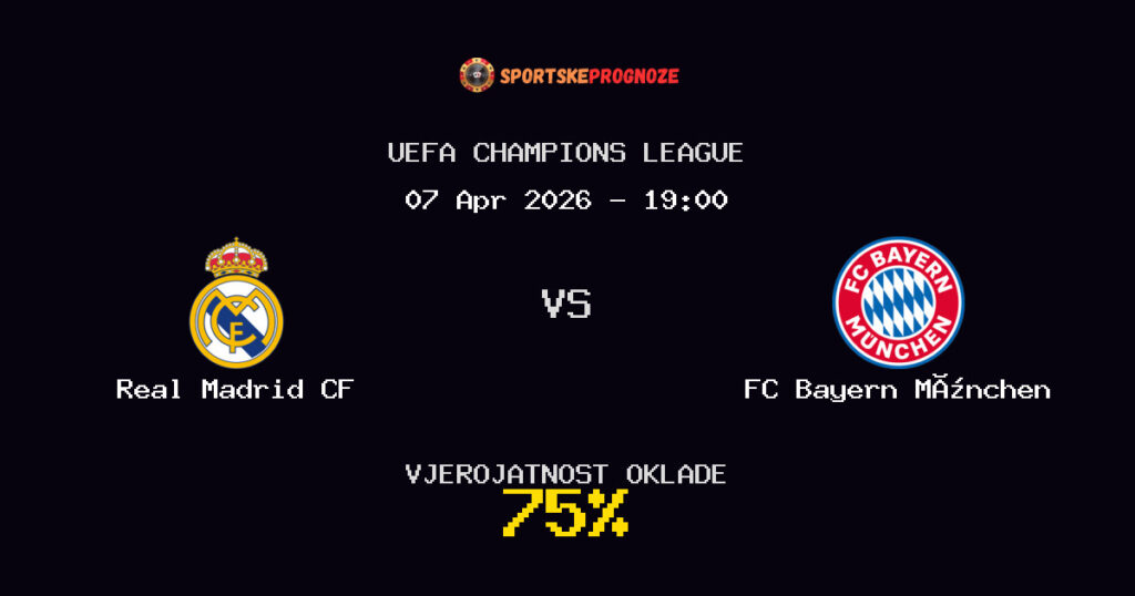 Real Madrid CF vs FC Bayern München Prognoza Utakmice - UEFA Champions League - Saveti Za Klađenje