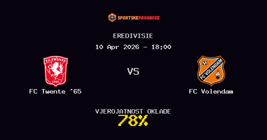 FC Twente '65 vs FC Volendam Prognoza Utakmice - Eredivisie - Saveti Za Klađenje
