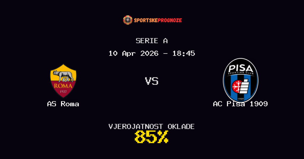 AS Roma vs AC Pisa 1909 Prognoza Utakmice - Serie A - Saveti Za Klađenje