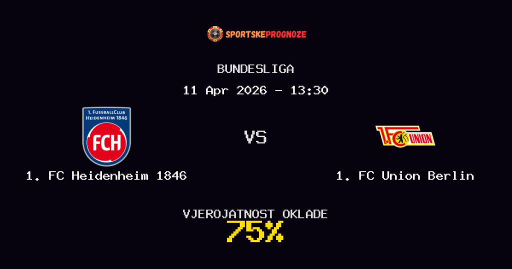 1. FC Heidenheim 1846 vs 1. FC Union Berlin Prognoza Utakmice - Bundesliga - Saveti Za Klađenje