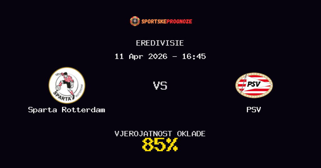 Sparta Rotterdam vs PSV Prognoza Utakmice - Eredivisie - Saveti Za Klađenje