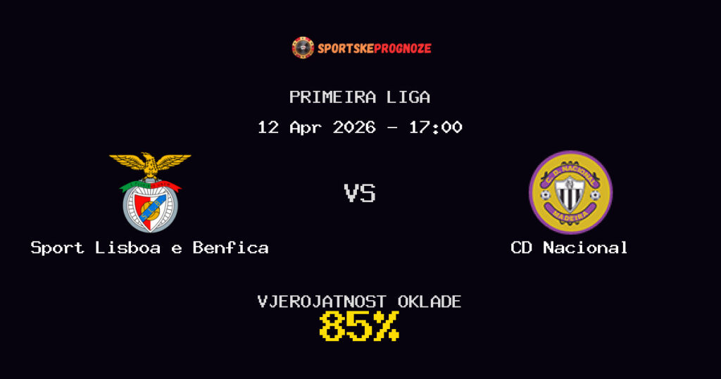 Sport Lisboa e Benfica vs CD Nacional Prognoza Utakmice - Primeira Liga - Saveti Za Klađenje