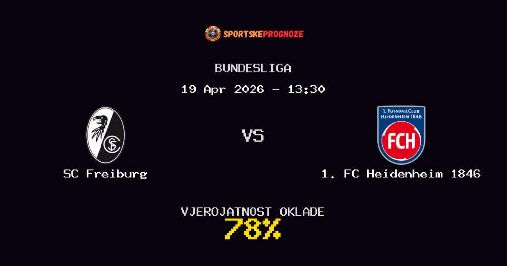 SC Freiburg vs 1. FC Heidenheim 1846 Prognoza Utakmice - Bundesliga - Saveti Za Klađenje