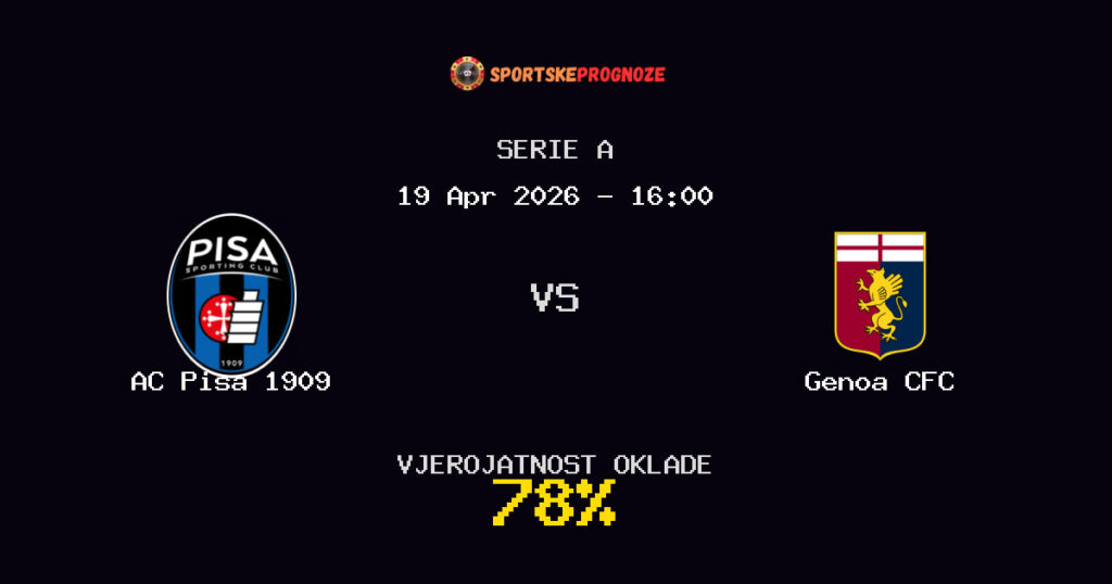 AC Pisa 1909 vs Genoa CFC Prognoza Utakmice - Serie A - Saveti Za Klađenje