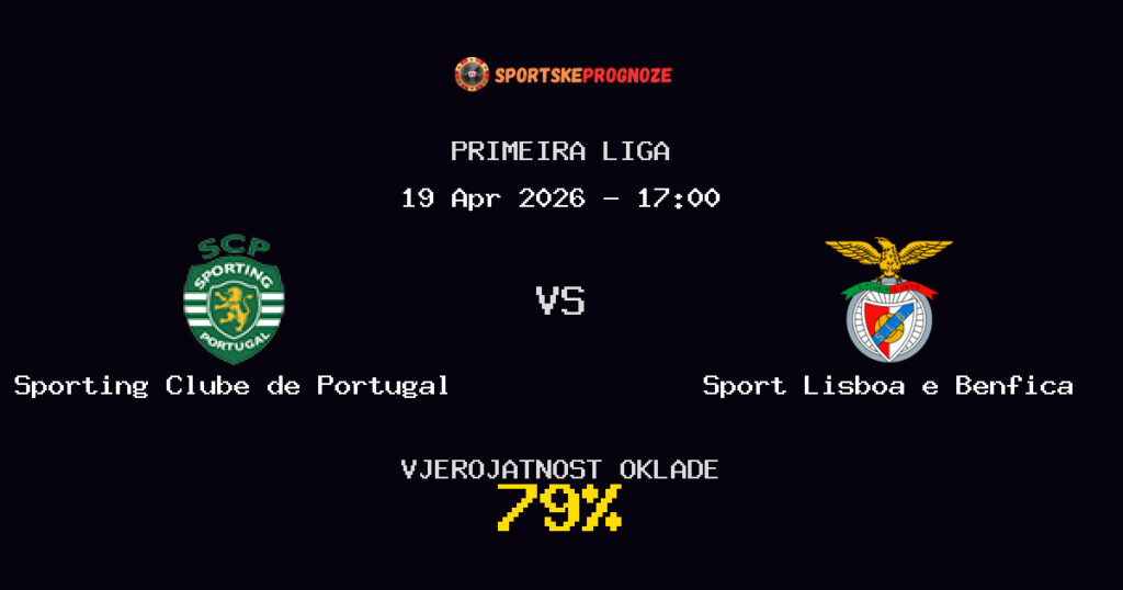 Sporting Clube de Portugal vs Sport Lisboa e Benfica Prognoza Utakmice - Primeira Liga - Saveti Za Klađenje
