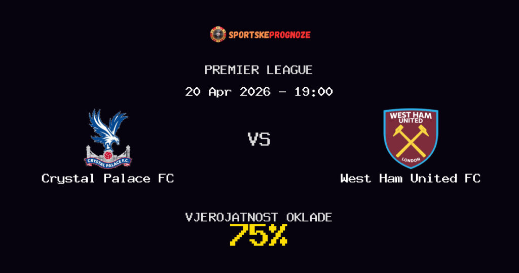 Crystal Palace FC vs West Ham United FC Prognoza Utakmice - Premier League - Saveti Za Klađenje