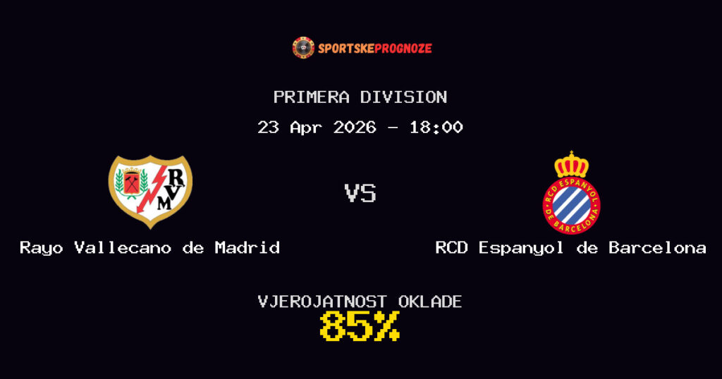 Rayo Vallecano de Madrid vs RCD Espanyol de Barcelona Prognoza Utakmice - Primera Division - Saveti Za Klađenje