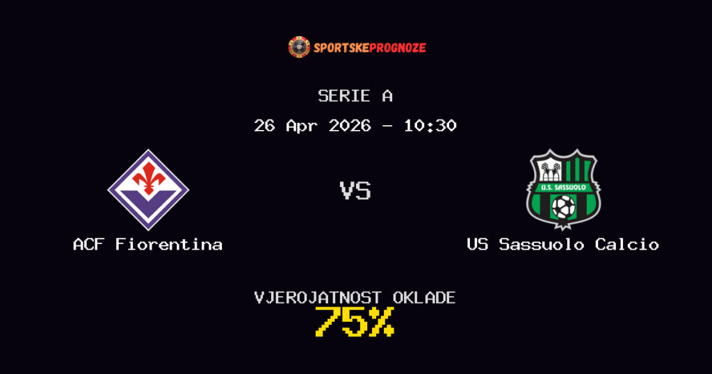 ACF Fiorentina vs US Sassuolo Calcio Prognoza Utakmice - Serie A - Saveti Za Klađenje