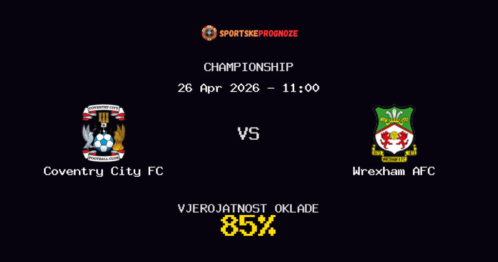 Coventry City FC vs Wrexham AFC Prognoza Utakmice - Championship - Saveti Za Klađenje