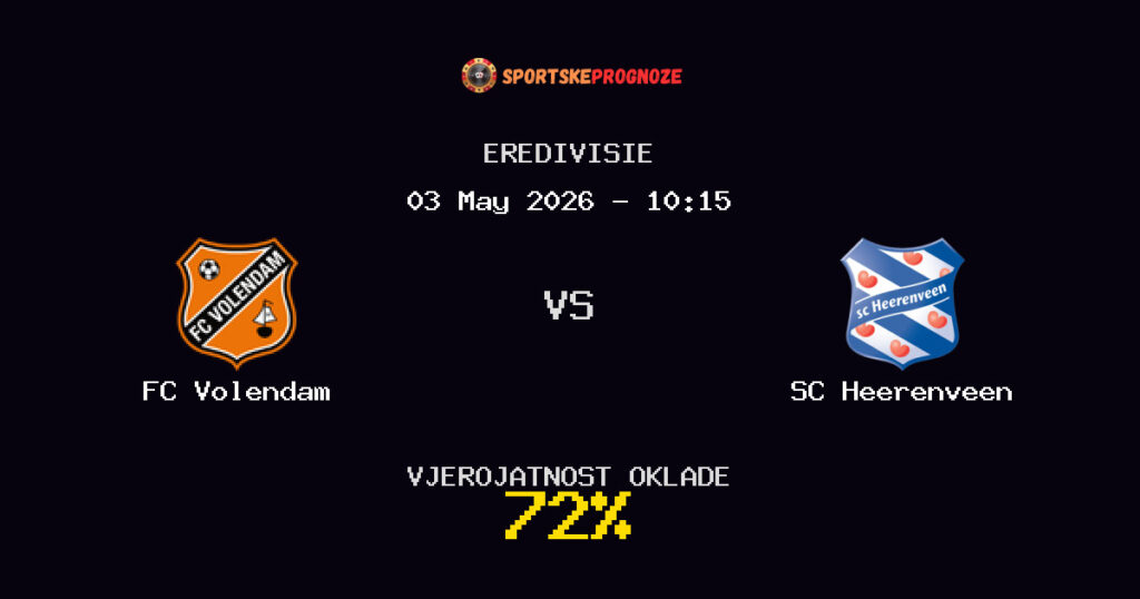FC Volendam vs SC Heerenveen Predviđanje Utakmice - Eredivisie - Savjeti za Klađenje