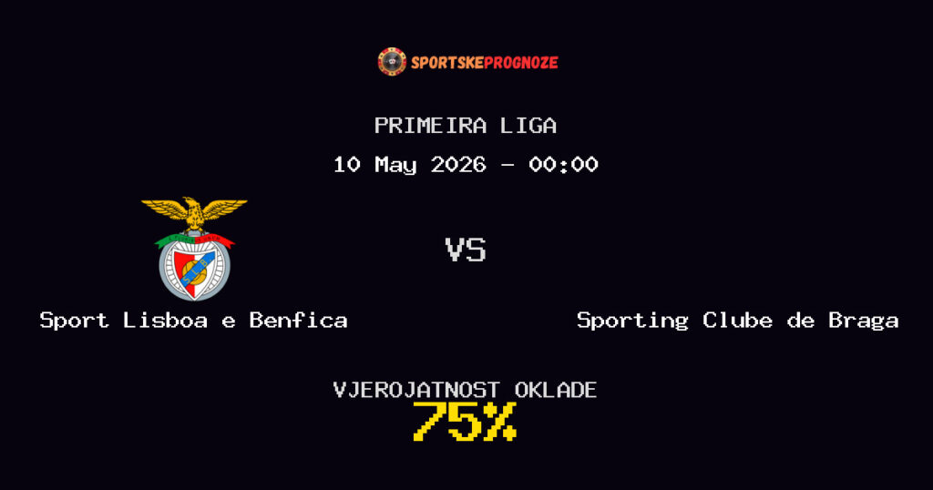 Sport Lisboa e Benfica vs Sporting Clube de Braga Predviđanje Utakmice - Primeira Liga - Savjeti za Klađenje