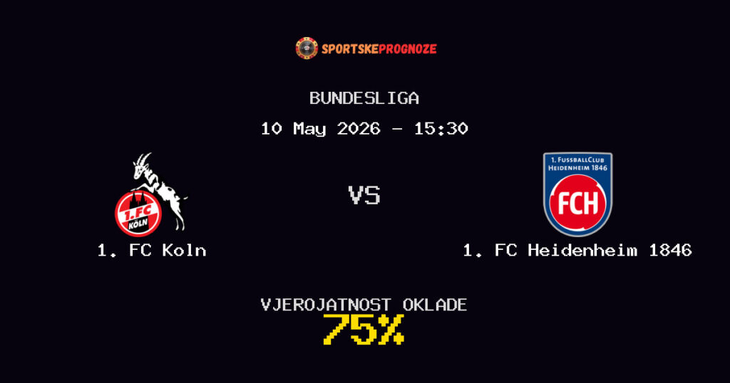 1. FC Koln vs 1. FC Heidenheim 1846 Predviđanje Utakmice - Bundesliga - Savjeti za Klađenje
