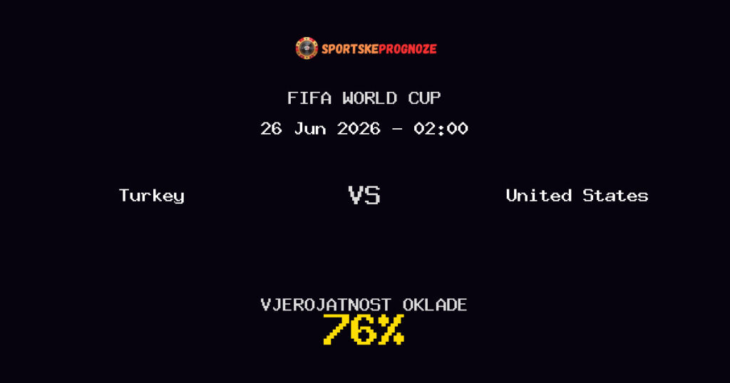 Turkey vs United States Predviđanje Utakmice - FIFA World Cup - Savjeti za Klađenje