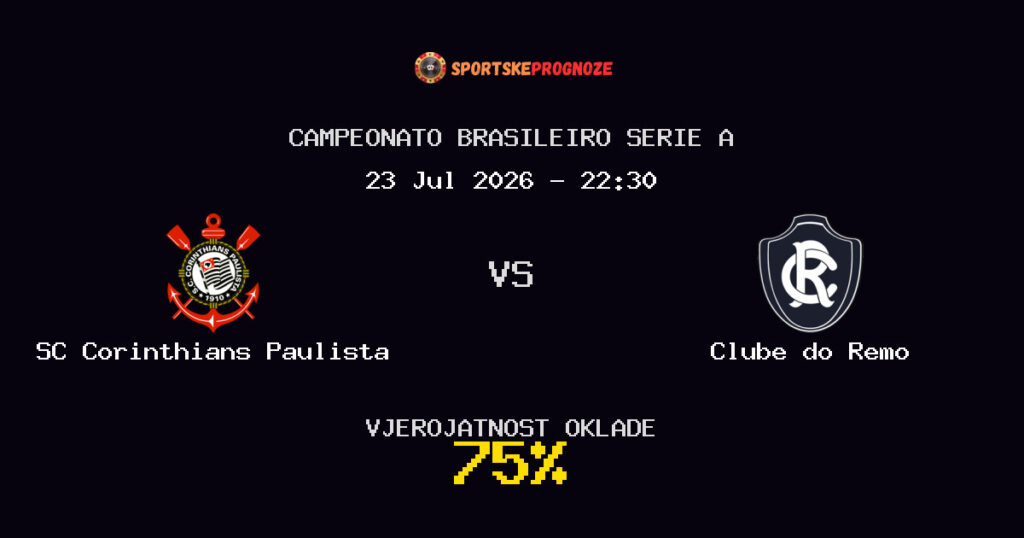 SC Corinthians Paulista vs Clube do Remo Predviđanje Utakmice - Campeonato Brasileiro Serie A - Savjeti za Klađenje