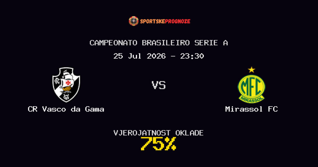 CR Vasco da Gama vs Mirassol FC Predviđanje Utakmice - Campeonato Brasileiro Serie A - Savjeti za Klađenje