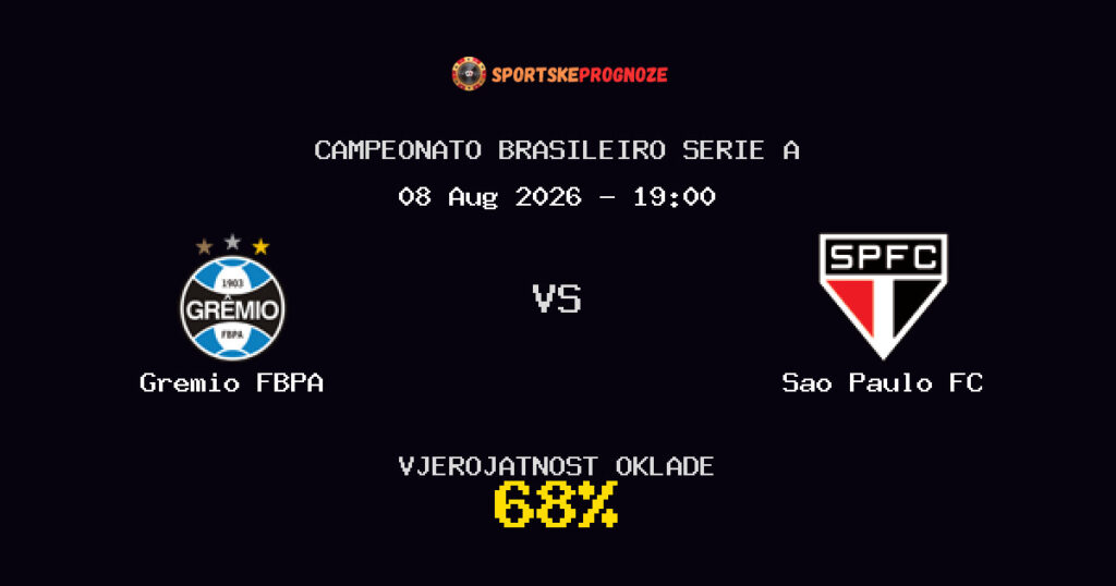 Gremio FBPA vs Sao Paulo FC Predviđanje Utakmice - Campeonato Brasileiro Serie A - Savjeti za Klađenje