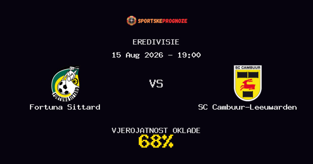 Fortuna Sittard vs SC Cambuur-Leeuwarden Predviđanje Utakmice - Eredivisie - Savjeti za Klađenje