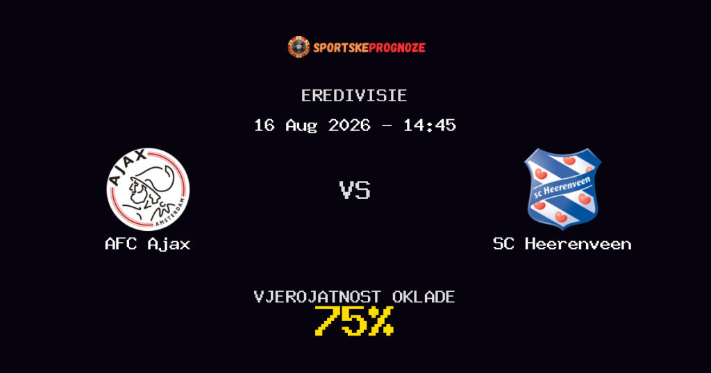 AFC Ajax vs SC Heerenveen Predviđanje Utakmice - Eredivisie - Savjeti za Klađenje