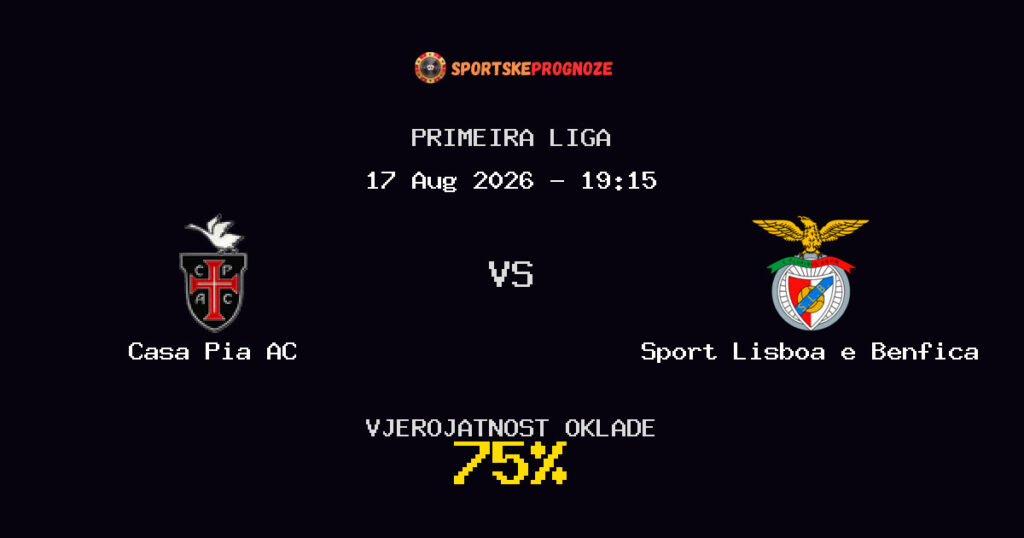 Casa Pia AC vs Sport Lisboa e Benfica Predviđanje Utakmice - Primeira Liga - Savjeti za Klađenje