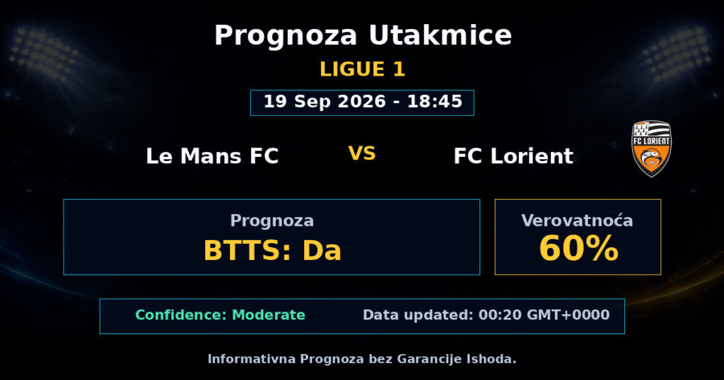 Le Mans FC vs FC Lorient Match Prediction - Ligue 1 - Betting Analysis